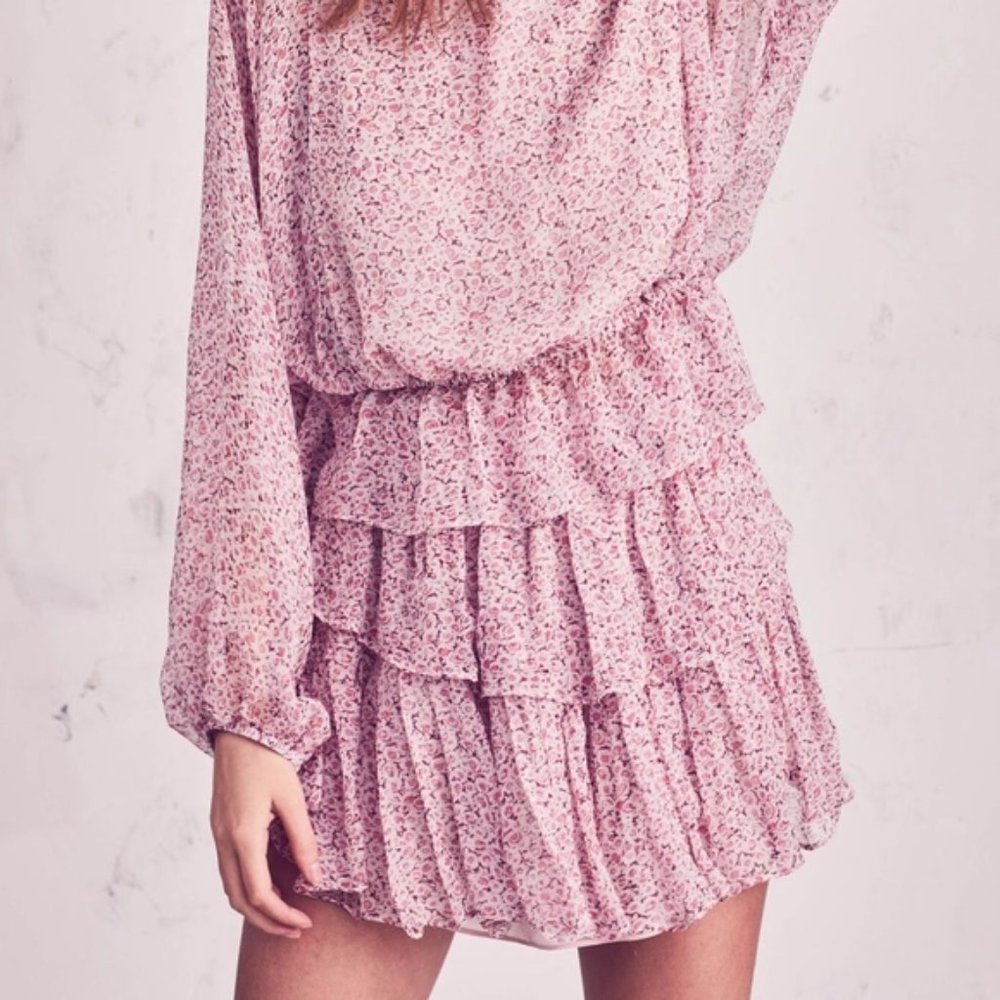 LOVESHACKFANCY Tiered Ruffle Mini Skirt XS